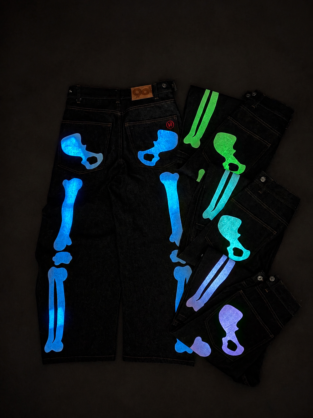 Bone Hands Denim Pants