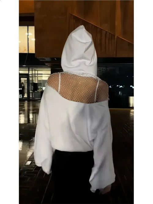 DRAPED CHAIN HOODIE