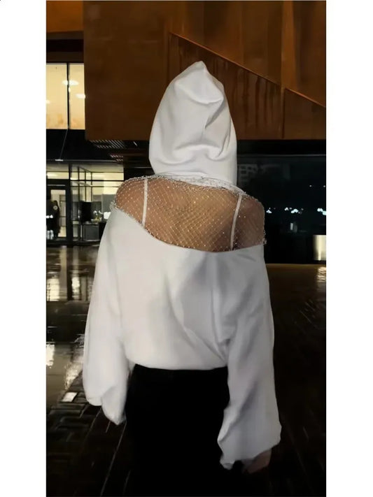 DRAPED CHAIN HOODIE