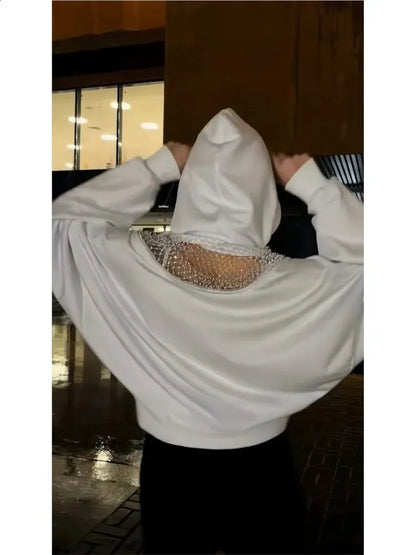 DRAPED CHAIN HOODIE