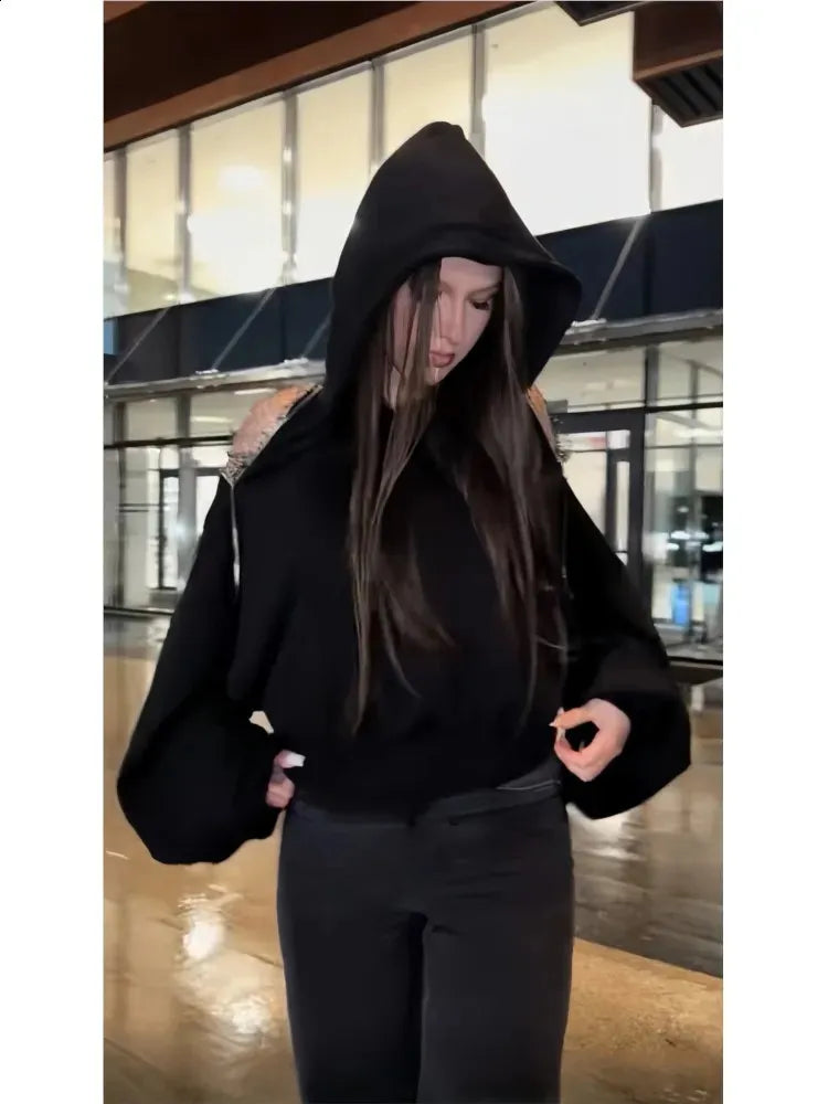 DRAPED CHAIN HOODIE