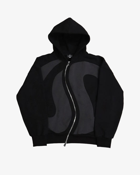 CURVED ZIPPER HOODIE