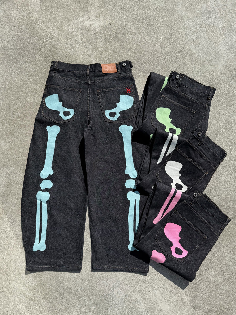 Bone Hands Denim Pants