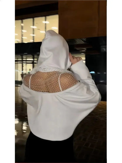 DRAPED CHAIN HOODIE