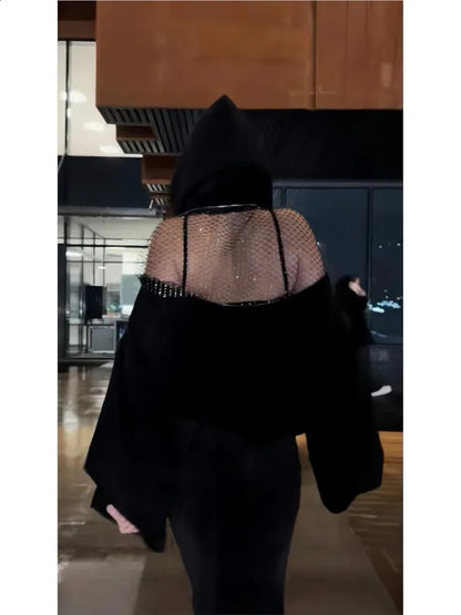 DRAPED CHAIN HOODIE