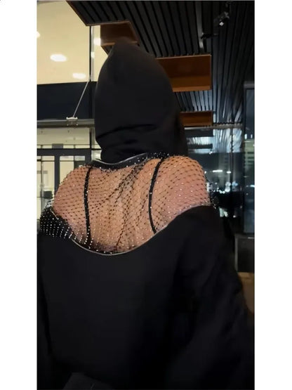 DRAPED CHAIN HOODIE