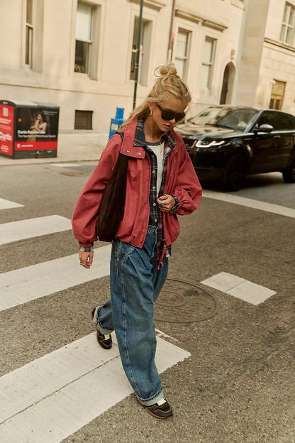 Funnel-Neck Windbreaker